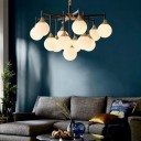 Loft Industry Modern - Finland Black Down Chandelier